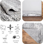 Keen Home Design Area Rugs - 9x12 Non-Shedding, Abstract Rugs for Kitchen, Living Room, Bedroom, Dining Room, Entryway - Size: 9'2" x 11'11", Abstract Cream/Grey