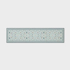 EVERGRACE Hallyway Area Runner Rugs 2x8, Boho Floral Faux Wool Indoor Outdoor Rugs, Washable Rugs for Bedroom Dining Room Living Room Kitchen, Low Pile Floor Mat Carpet for Home Decor, Pale Blue