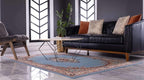 Unique Loom Reza Collection Traditional Persian Style Area Rug, 7 x 10 ft, Light Blue/Ivory