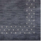 Rugsotic Carpets Hand Knotted Gabbeh Wool 5'x8' Area Rug Solid Blue L00111