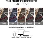 Rugshop Modern Wavy Circles Design Non-Shedding Runner Rug, Carpet for Hallway, Entryway, or Kitchen, Red, 2'7" x 10'