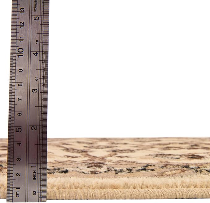 Unique Loom Sialk Hill Collection Area Rug - Washington (2' 2" x 8' 2" Runner Ivory/Black)