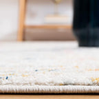SAFAVIEH Tulum Collection Runner Rug - 2' x 7', Ivory & Blue, Moroccan Boho Tribal Design, Non-Shedding & Easy to Clean, Ideal for Living Room, Hallway, Foyer, Entryway, Bedroom (TUL272C)