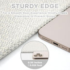 EARTHALL Woven Area Rug 2x3 Ft Washable Rugs for Entryway Braided Throw Rugs with Rubber Backing Door Mat Indoor Outdoor Entrance Small Cotton Woven Rug for Kitchen Foyer Front Door, Cream/Grayish