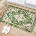 Boho Vintage Oriental Entry Rugs for Entrance Non-Slip Washable Tribal Small Area Rug,Ultra Soft Bohemian Floral Medallion Low-Pile Indoor Front Door Mat for Bedroom Kitchen Bathroom 20" x 32"