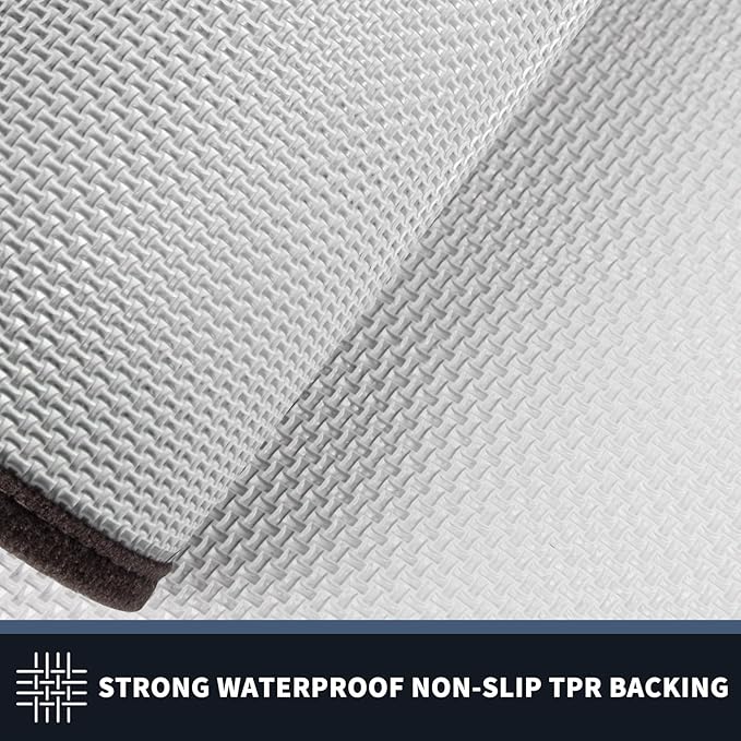 PURRUGS Dirt Trapping Door Mat 24" x 70", Non-Slip/Skid Machine Washable Entryway Rug, Shoes Scraper, Area Rug, Super Absorbent Welcome Mat for Muddy Wet Shoes and Paws, Grayish Brown & Coffee