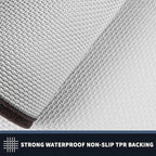PURRUGS Dirt Trapping Door Mat 32" x 48", Non-Slip/Skid Machine Washable Entryway Rug, Shoes Scraper, Area Rug, Super Absorbent Welcome Mat for Muddy Wet Shoes and Paws, Grayish Brown & Coffee