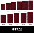 GORILLA GRIP Bath Rug Mat 36x24, Soft Absorbent Chenille, Quick Dry Microfiber Mats, Rubber Backing Washable Shower Floor Rugs, Bathmat Runner, US Designed Bathroom Home Decor Accessories Burgundy