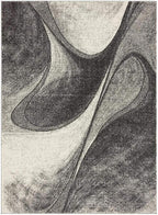 LUXE WEAVERS Spiral Abstract Gray 5x7 Area Rug