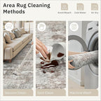 3x5 Rug, Abstract Small Area Rug for Kitchen, Entryway, Machine Washable Non-Slip Throw Rug, Vintage Carpet for Nursery Coffee Table Pink Grey