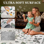 9x12 Area Rugs Living Room Rug: Vintage Washable Rug Floral Soft Carpet Indoor Floor Non-Slip Boho Stain Resistant Large Carpets for Bedroom Kids Nursery Dining Room Farmhouse Home Office Beige