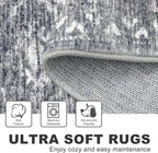 KILOCOCO Hallway Runner Rug 2'x8' Runners for Hallways Washable Runner Rug Non Slip Rubber Backed Low-Pile Runners for Bedroom Kitchen Living Room Laundry Room Boho Rugs, Grey