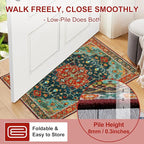 WILLSUN Washable Area Rugs, 2x3 Non-Slip Boho Small Area Rugs for Entryway, Kitchen, Bathroom, Machine Washable Vintage Rug, Indoor Floral Print Carpet for Home Decor, Kid & Pet Friendly Mat