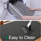 LUMI Washable Door Mat Indoor Entrance 32x48, Dirt Trapper Front Door Mats with Absorbent Interior and Non-Slip Rubber Backing, Entryway Doormat, Grey
