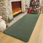 Amearea Modern Soft Hallway Runner Rug, 2x6 Fluffy Bedroom Bedside Rugs, Washable Long Runner Rugs for Hallway, Non Slip Memory Foam Rug Carpet for Entrance Kitchen Living Room Decor, Sage Green