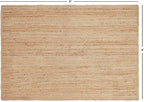 REDEARTH · Rectangular Area Rug - 4'x6' Braided Natural Jute with Non-Skid Backing - Handwoven Boho Rug for Bedroom, Kitchen, Living Room Aesthetic Home Decor - Durable Handmade Rug, Set of 2