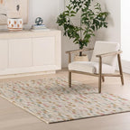 Dash & Albert Ashmore Multi Hand Micro Hooked Wool Rug, 3 X 5 Feet, Multicolored Geometric Pattern