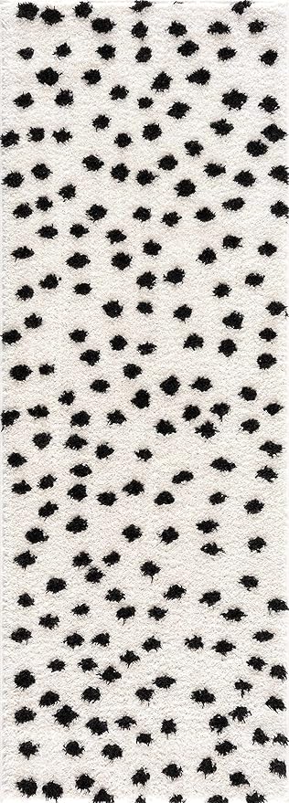 Hauteloom Cansu Hallway, Kitchen Runner Rug - Contemporary - Plush Pile - Black - 2'7" x 10'