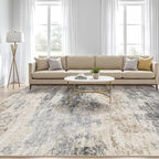 6x9 Area Rugs Living Room: Washable Large Abstract Modern Soft Rug Stain Resistant Indoor Floor Non Slip Accent Carpet for Bedroom Nursery Playroom Dining Room Office Dorm Home House- Grey Brown