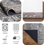 Keen Home Design 2x10 Rug - Machine Washable Runner Rug with Non-Slip Backing, Ideal for Hallway, Entryway, Kitchen, Laundry Room - Vintage, Easy Clean, Durable, Low Pile - (2'6" x 10')