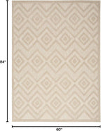 Nourison Home Versatile Cream 5' x 7' Area Rug - Easy Clean, Non Shedding, Bed Room, Living Room, Dining Room, Kitchen (5' x 7')