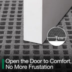LUMI Inside Door Mat for Entry 24''x36'', Absorbent, Dirt Trapper, Low Profile Thin, Non Slip Mats with Rubber Backing, Ideal for Indoor, High Traffic, Garage, Entrance, Checkered Black