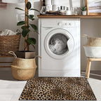 Leopard Rug 2x3 Washable Animal Print Rugs Non Slip Short Plush Ultra Soft Modern Entryway Rug for Indoor Entry Bedroom Bathroom
