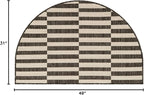 Unique Loom Outdoor Striped Collection Area Rug - Striped (2' 7" x 4' 1" Hearth Charcoal/Ivory)