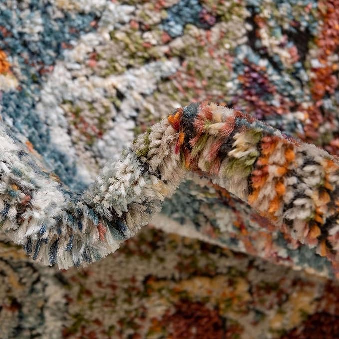 Unique Loom Isabella Collection Area Rug - Rossellini (3' 3" Round, Rust Red/ Beige)
