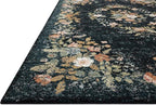 Loloi Rifle Paper Co. Laurel Collection LAU-01 Dark Navy 6'-6" x 9'-2" Area Rug