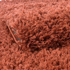 Unique Loom Solid Shag Collection Area Rug (4' 1" Octagon, Terracotta)