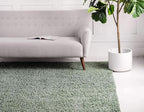 Unique Loom Davos Shag Collection Area Rug - Solid (7' 1" Square, Sage)