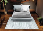 Bloom Rugs Washable Non-Slip 9' x 12' Rug - Ivory/Gray Traditional Moroccan Area Rug for Living Room, Bedroom, Dining Room, and Kitchen - Exact Size: 9' x 12'