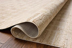 Loloi Chris Loves Julia Calvin Collection CLV-03 Bone/Natural 2'-3" x 3'-10" Accent Rug Checkered Neutral Soft Living Room Bedroom Carpet