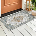 Boho Mandala Pattern Small Rug 2x3ft Runner Rug Non Slip Washable Kitchen Runner Rug with Rubber Backing，Low-Pile Soft Indoor Door mats Washable Runner Rugs for Hallway Entryway Kitchen Bedroom