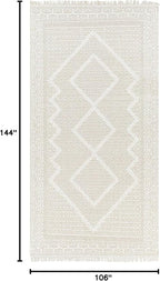 Mark&Day Wool Rugs, 9x12 Nishnabotny Cottage Medium Beige Area Rug, Beige Carpet for Living Room, Bedroom or Kitchen (8'10" x 12')