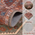 Ciicool Washable Non Slip Runner Rug, 2x6ft Hallway Rug Vintage Kitchen Carpet for Entrance Bedroom Bedside Living Room Kitchen Laundry Bathroom Decor