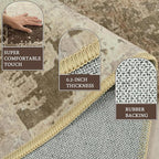 LOCHAS Washable Runner Rugs for Hallway, 2x6 Non Sip Soft Rug for Bedroom Entryway Kitchen Laundry Room, Long Abstract Carpet for Indoor Floor Bedside, Geometric Vintage Home Decor, Pet & kid Friendly