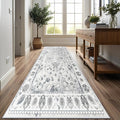 Kitchen Runner Rug 2.6x8 Washable Runner Rug Vintage Entryway Hallway Runner Rugs with Non Slip Rubber Backing Distressed Area Rug Runners Carpet for Farmhouse, Living Room, Bedroom, Laundry