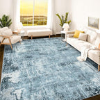 Istana 9x12 Area Rug - Blue 9 x 12 Area Rugs for Living Room - Foldable 9x12 Rugs for Bedroom/Living Room Rug - Stain Resistant Washable Rugs - Eco-Friendly Area Rugs