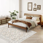 WITSHOCK Living Room Area Rugs 5x7: Soft Non-Slip Backing Washable Rugs Vintage Large Carpet for Bedroom Office Dining Room Kitchen Stain Resistant Home Decor Rug