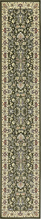 Unique Loom Sialk Hill Collection Area Rug - Washington (3' x 16' 5" Runner Green/Hunter Green)