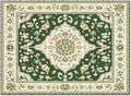 Green Bohemian Rectangular Area Rugs for Living Room Bedroom 5 x 8 ft Vintage Farmhouse Floral Pattern Non-Shedding Soft Low Pile Rug Non Slip Washable Rug for Nursery Entryway Playroom
