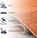 JONATHAN Y Haze Solid Low-Pile Orange 7x7 Square Indoor Area Rug, Coastal,Bohemian,Minimalist,Classic, Easy-Cleaning for Living Room,Bedroom,Kitchen,Pet Friendly,Non-Shedding (SEU100M-7SQ)