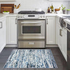 Modern Abstract Entryway Rug Indoor 2x3 Washable Rug Non-Slip Soft Small Area Rug Grey Blue White Kitchen Mats Thin Print Faux Wool Floor Carpet Throw Rugs for Entrance Bedroom Home Decor