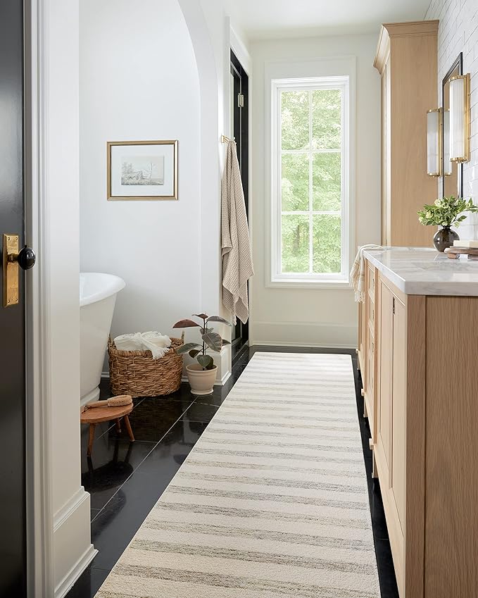 Loloi Chris Loves Julia Chris Collection CHR-05 Ivory/Slate 2'-0'' x 5'-0'', .50" Pile Height, Accent Rug