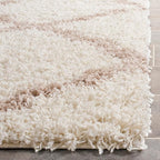 SAFAVIEH Dallas Shag Collection X-Large Area Rug - 11' x 15', Ivory & Beige, Trellis Design, Non-Shedding & Easy Care, 1.5-inch Thick Ideal for High Traffic Areas in Living Room, Bedroom (SGD257B)