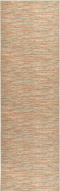 Dash & Albert Clay Multi Machine Washable Rug, Runner-2.5 X 8 Feet, Multi Stripe Pattern