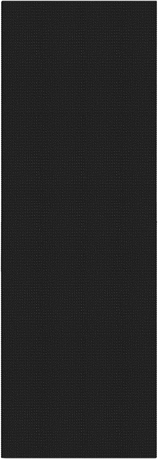 IOHOUZE Washable Runner Rug 2x8 Non Slip Rubber Backed Hallway Runner Entryway Runner Indoor, Kitchen Rugs Woven Cotton Floor Carpet for Kitchen Hall Entrance Bedroom, Black/Grey