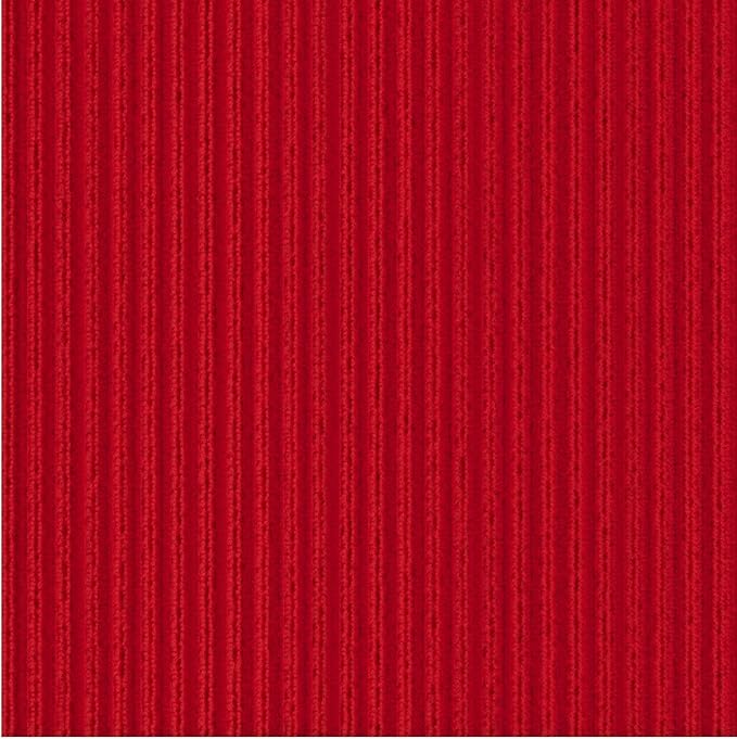 Ottomanson 6'6" x 35' Hallway Runner with Scraper Pile Extra Durable Non-Slip Rug Mat for Indoor & Outdoor Use - Ideal for Kitchen, Entryway, Patio & Garage - High-Traffic Carpet, Red
